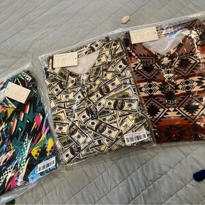 Bundle of 3 new Ranch Dress’n performance polo